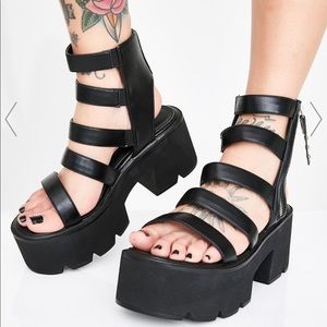 Lamoda Black Platform Sandals